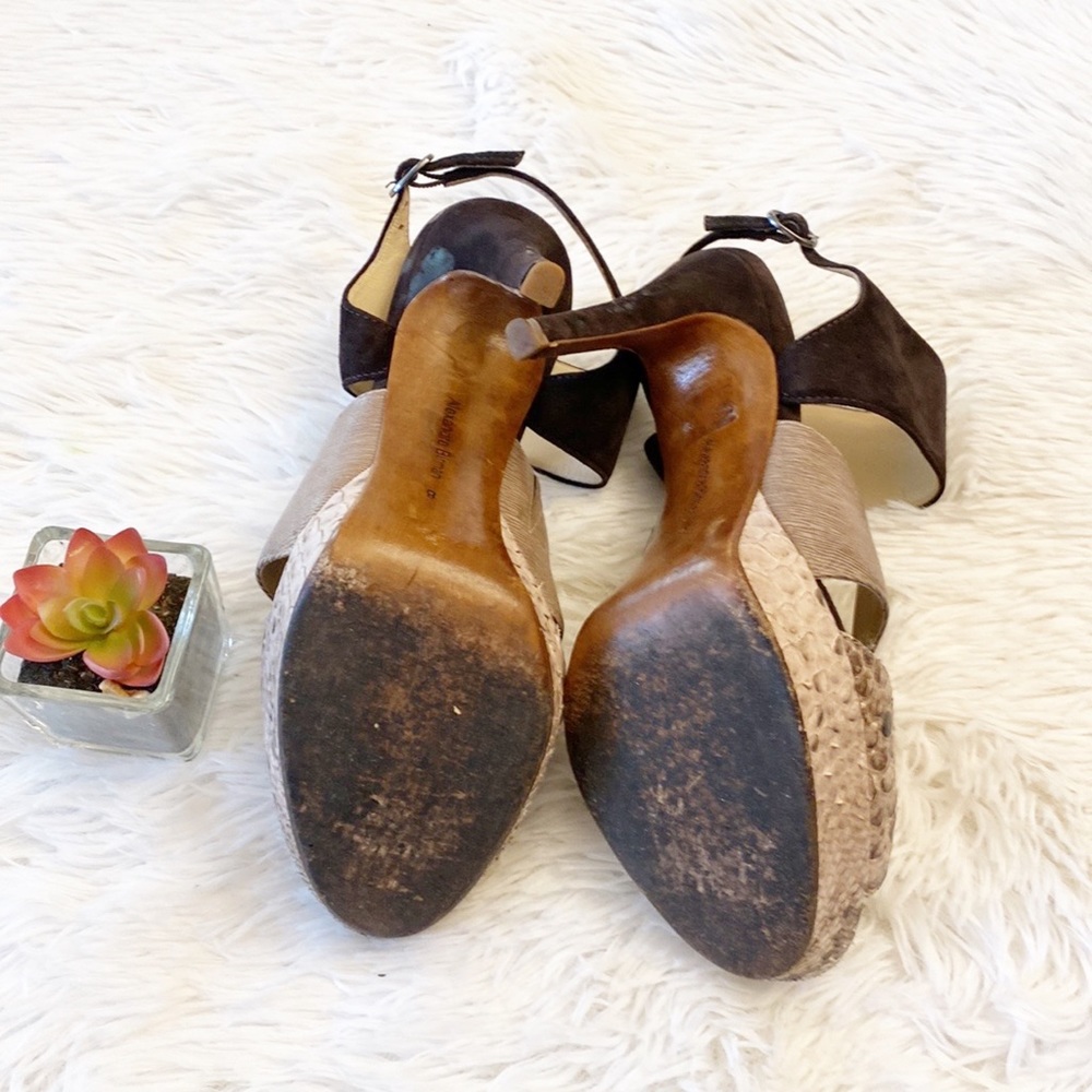 Alexandre Birman | Colorblock Snake Print Platfor… - image 8